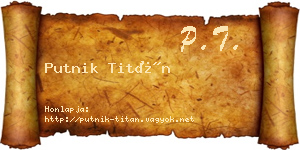 Putnik Titán névjegykártya